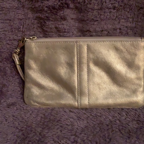 Coach leather gold wristlet - Picture 2 of 7